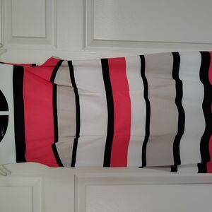 Alyx White and Black Tiered Pencil Midi Dress